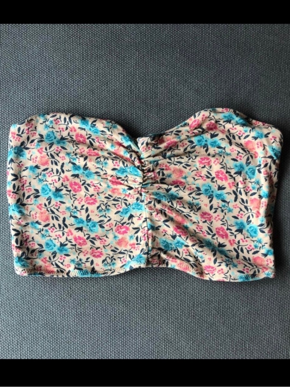 Free People Intimately Reversible Floral Bandeau Strapless Top